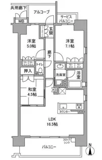 プレミスト都島パークフロント【2階】の間取り