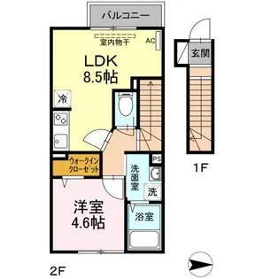 アンジュール西落合【2階】の間取り