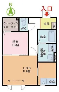 ハイムルーチェ【1階】の間取り