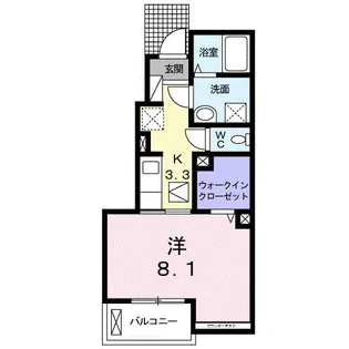 ラ プロスペリテ A【1階】の間取り