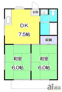 コーポエイト【1階】の間取り