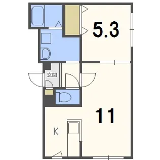 アクアベール豊平【3階】の間取り