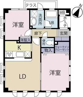 パティオハウス梶ヶ谷【2階】の間取り