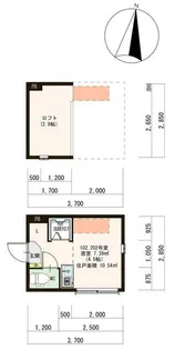 ハーモニーテラス方南III【1階】の間取り