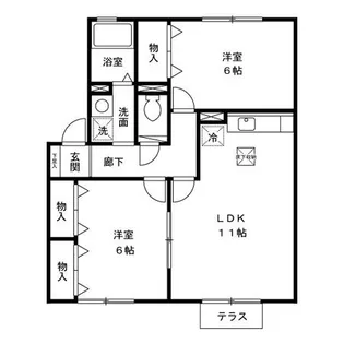 クラージュダイトー B棟【1階】の間取り