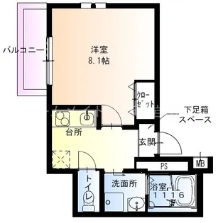 フジパレス岩田町サウス【3階】の間取り