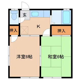 サンライズA【1階】の間取り