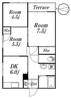 エーデルハイムA【1階】の間取り