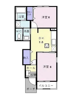 メルベーユオグラジII【1階】の間取り
