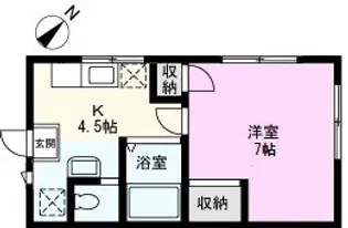 メゾンテベール【1階】の間取り