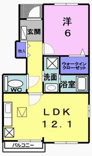 プレシャス阿古曽A【1階】の間取り
