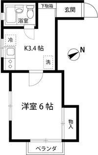 キャッスル前野【2階】の間取り