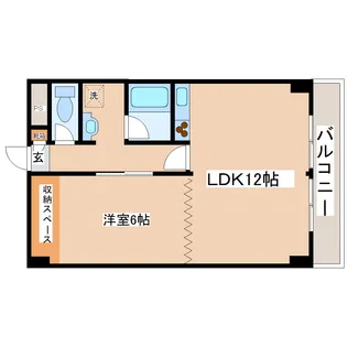 Dio-Hori(ディオ・ホリ)I号棟【1階】の間取り