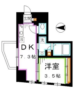 NO 7ゼルコバマンション【3階】の間取り