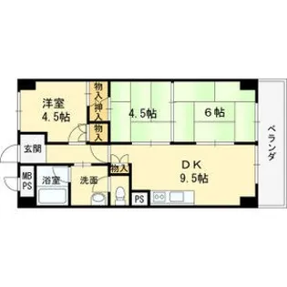 狭山ハウス2号館【2階】の間取り
