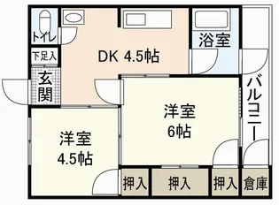 大宮蓑代コーポ【4階】の間取り