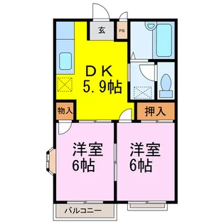 エルディム鈴木【2階】の間取り