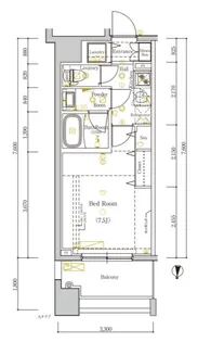 DIPS神楽坂【11階】の間取り
