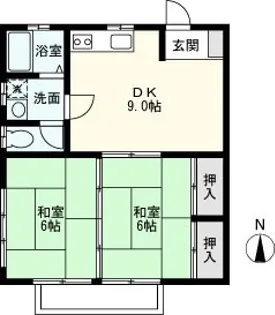 コーポつぐみ【2階】の間取り