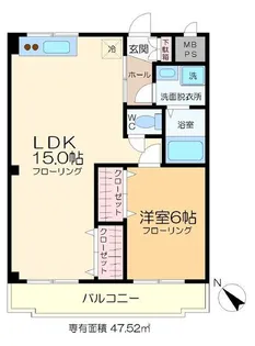 ブランドール東和【1階】の間取り