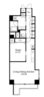 マンション広尾台【5階】の間取り