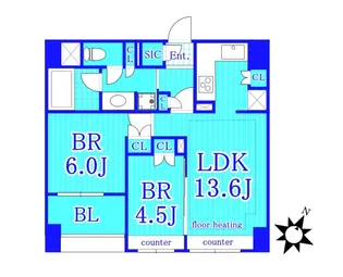 ベリスタ横浜【8階】の間取り