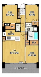 プラウドタワー郡山【16階】の間取り