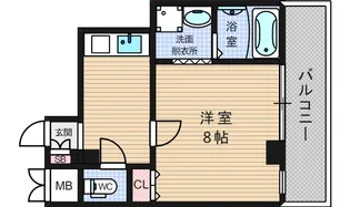 アーバンカーサ難波【2階】の間取り