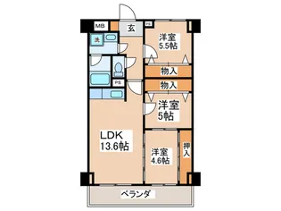 パークモダン住之江公園【1階】の間取り