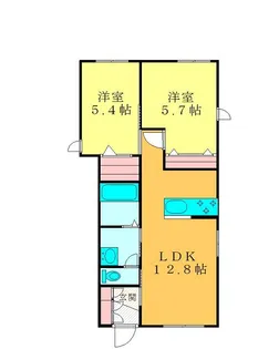 シャーメゾン丘【2階】の間取り