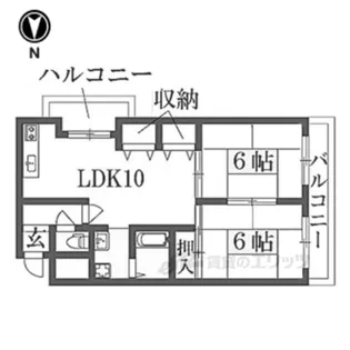 リバーサホ萬【4階】の間取り