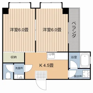 パレス鴨池【3階】の間取り