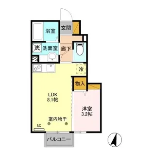 イースト・ヒル【1階】の間取り