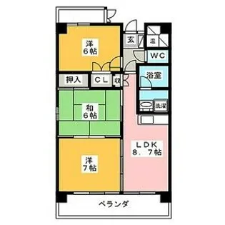 アクシスヨーロッパ壱番館【5階】の間取り
