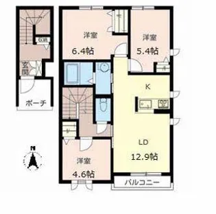 PISO MARIO A【2階】の間取り