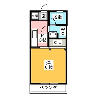 上豊田コーポ加知【2階】の間取り