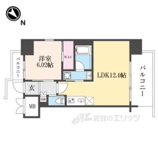 プレジオ森河内ASIAN【6階】の間取り