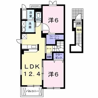 サンパティーク・パレス A【2階】の間取り