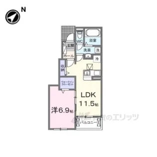 サンライズ・K【1階】の間取り