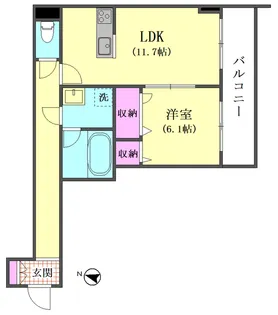 CASA DEL SUR【3階】の間取り
