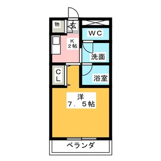 一番館ロイヤルヒルズ【2階】の間取り