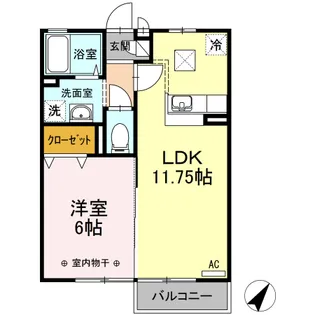 セレナ国母【1階】の間取り