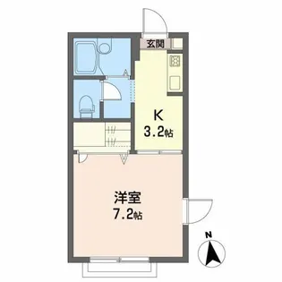 ジュネス北山 B【2階】の間取り