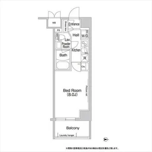 コンフォリア新宿【8階】の間取り
