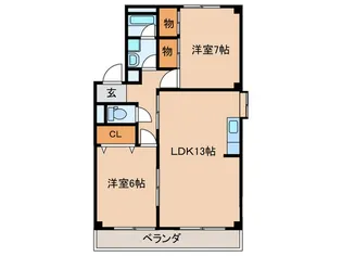 パ-クヴィラ五才美【1階】の間取り