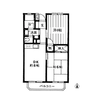 グリーンコーポ金田11号棟【2階】の間取り