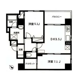 マンション八木橋 部屋番号:602【6階】の間取り