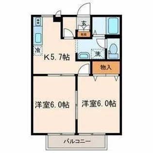 セレブレイト【1階】の間取り