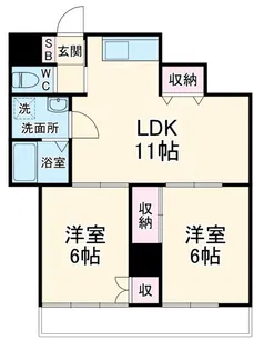 豊川支店マンション【3階】の間取り