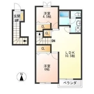 メゾンリヴェール【2階】の間取り